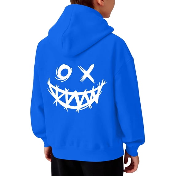 WOYY Boys Graphic Hoodie Fashion Long Sleeve Pullover Hooded Sweatshirt, Size 1-14