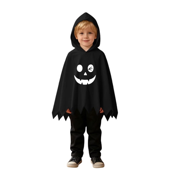 WOYY Boys Halloween Dress-Up Outfits Children's Loose Fit Hooded Top Pants Set, Size 3M-9Y