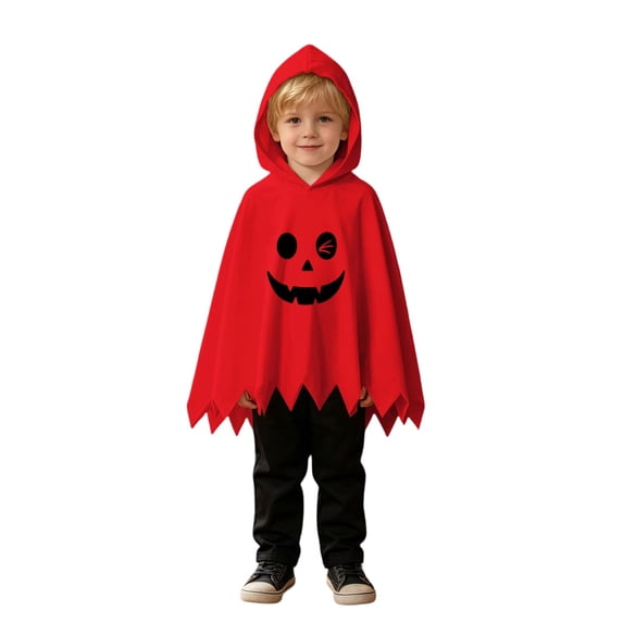 WOYY Boys Halloween Dress-Up Outfits Children's Loose Fit Hooded Top Pants Set, Size 3M-9Y