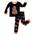thumbnail image 1 of WOYY Boys Halloween Pajamas Pumpkin Graphic Long Sleeve Top Pants Sleepwear PJ, Sizes 2-12, 1 of 3