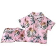 thumbnail image 1 of WOYY Boys Hawaii Beach Outfits Summer Tropical Print Short Sleeve Shirt Shorts Set Fashion Kids Clothes, Sizes 1-7, 1 of 2