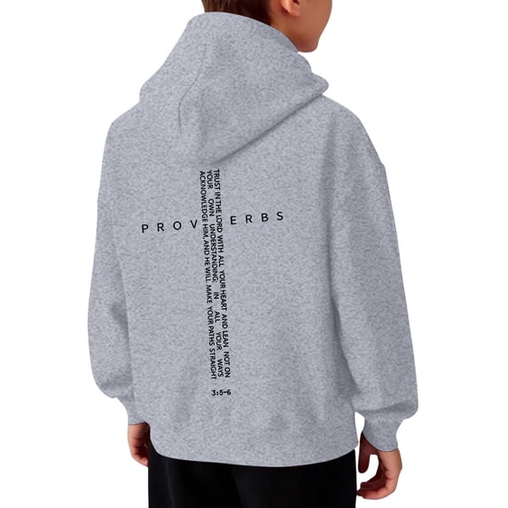 WOYY Boys Hooded Sweatshirt Casual Long Sleeve Pullover Hoodie for Kids, Sizes 1-14
