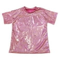 thumbnail image 1 of WOYY Boys Metallic Dance Shirt Reflective Glitter Short Sleeve T-Shirt, Sizes 3-18, 1 of 3