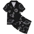 thumbnail image 1 of WOYY Boys Pajamas Button Down Short Sleeve Shirt Shorts Loungewear Kids PJ Set, Sizes 2-13, 1 of 3