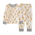 thumbnail image 1 of WOYY Boys Pajamas Giraffe Print Long Sleeve T-Shirt Pants Sleepwear Loungewear, Sizes 2-10, 1 of 2