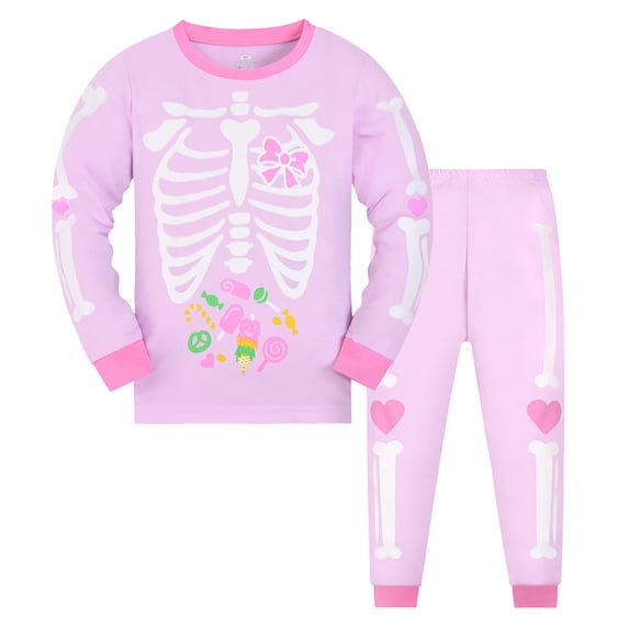 WOYY Boys Pajamas Halloween Sleepwear Set Kids Snug Fit Long Sleeve Top Pants, Sizes 2-10