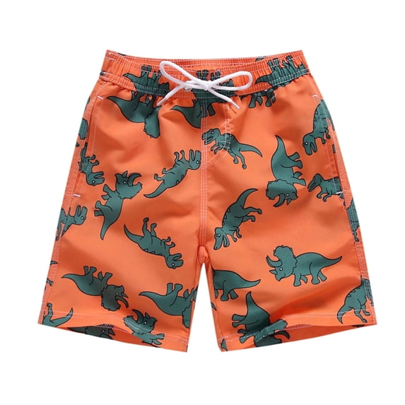 WOYY Boys Quick Drying Board Shorts Elastic Waist Drawstring Swim Trunks, Sizes 3-14
