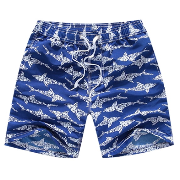 WOYY Boys Quick Drying Board Shorts Elastic Waist Drawstring Swim Trunks, Sizes 3-14
