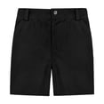 thumbnail image 1 of WOYY Boys School Twill Shorts Formal Mid Rise Uniform Shorts Bottoms, Sizes 3-18, Black, 1 of 3