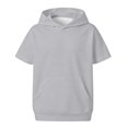 thumbnail image 1 of WOYY Boys Short Sleeve Hoodie Kids Casual Athletic Pullover Lightweight Sweatshirt, Size 4-14, 1 of 4