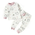 thumbnail image 1 of WOYY Boys Sleepwear Set Cartoon Print Long Sleeve Top and Pants Outfits Loungewear, Sizes 3M-6, 1 of 2
