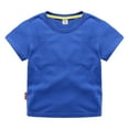 thumbnail image 1 of WOYY Boys Short Sleeve Crew Neck T-Shirt Active Cotton Summer Tee Top, Sizes 1-10, 1 of 8