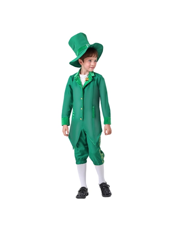 Boys St. Patrick's Day Party Suit Performance Outfits for Kids, Sizes 7-8