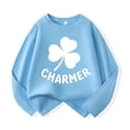 thumbnail image 1 of WOYY Boys St. Patrick's Day Sweatshirt Clover Print Long Sleeve Pullover Top, Sizes 3-15, 1 of 2