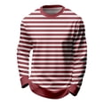 thumbnail image 1 of WOYY Boys Striped Crew Neck Sweatshirt Casual Long Sleeve Pullover Sweatshirt, Sizes 3-14, 1 of 4