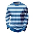 thumbnail image 1 of WOYY Boys Striped Crew Neck Sweatshirt Casual Long Sleeve Pullover Sweatshirt, Sizes 3-14, 1 of 4