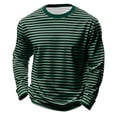 thumbnail image 1 of WOYY Boys Striped Long Sleeve Crewneck T Shirt Casual Unisex Pullover T-Shirt, Sizes 3-14, 1 of 5