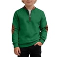 thumbnail image 1 of WOYY Boys Sweatshirt Quarter Zipper Pullover Casual Long Sleeve Sweatshirt, Sizes 4-17, 1 of 3