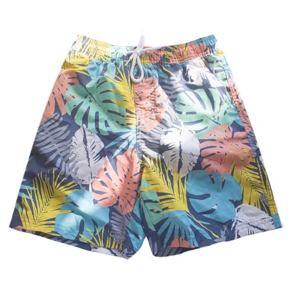 WOYY Boys Swim Trunks with Compression Liner Beach Bathing Suit Board Shorts, Sizes 6-7