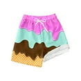 thumbnail image 1 of WOYY Boys Swim Trunks with Compression Liner Ice-Cream Print Swimming Shorts Swimwear, 1 of 3