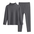 thumbnail image 1 of WOYY Boys Thermal Underwear Base Layer Neck Long Sleeve Top and Pants Sleepwear Kids Clothing Sets, Sizes 7-8, 1 of 3