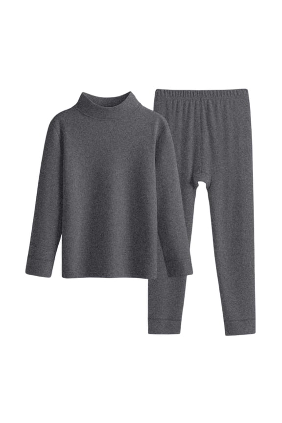 Boys Thermal Underwear Base Layer Neck Long Sleeve Top and Pants Sleepwears, Sizes 10-11