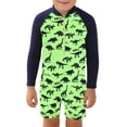 thumbnail image 1 of WOYY Boys UPF 50+ Long Sleeve Rash Guard One-Piece Swimsuit Bathing Suit, Sizes 2-3, 1 of 3