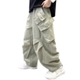 thumbnail image 1 of WOYY Boys Wide Leg Cargo Pants Fashion Active Pants Kids Trousers, Sizes 4-5T, 1 of 4