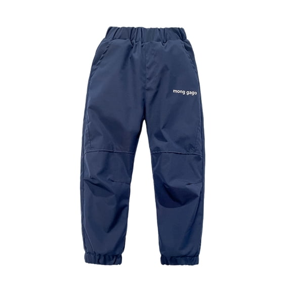 WOYY Boys Windproof Ski Pants Lined Softshell Hiking Pants Joggers, Sizes 5-6