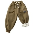 thumbnail image 1 of WOYY Boys Winter Lined Sweatpants Athletic Casual Jogger Pants, Sizes 6-7, 1 of 4