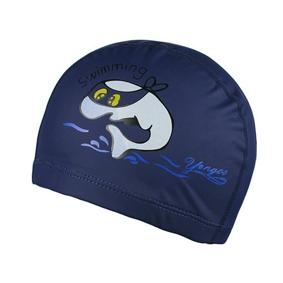WOYY Children's Cartoon Pu Swimming Cap Waterproof Swim Hat for Baby Boys Girls