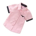 thumbnail image 1 of WOYY Children's Short Sleeve School Shirt Boys & Girls Cotton Button Up Shirt, Sizes 3-14, 1 of 5