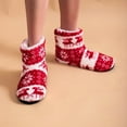 thumbnail image 1 of WOYY Christmas Bootie Slippers For Women Winter Warm Slippers Xmas Flat Home Shoes, 1 of 7