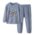 thumbnail image 1 of WOYY Cozy Girls Cartoon Flannel Loungewear Set Pullover Pants Sleepwear, Sizes 10-12, 1 of 2