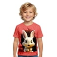 thumbnail image 1 of WOYY Easter Bunny T Shirt for Boys Cute Graphic Tee Short Sleeve O Neck T-Shirt, Sizes 1-13, 1 of 3