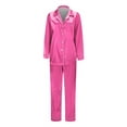 thumbnail image 1 of WOYY Family Pajama Set Satin Solid Long Sleeve Shirt Top Pants Sleepwear Jammies, 1 of 8