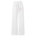 thumbnail image 1 of WOYY Girl Athletic Casual Sweatpants Bow Print Open Bottom Joggers Sweat Pants, White, Sizes 4-13, 1 of 3