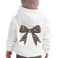 thumbnail image 1 of WOYY Girl's Hoodie Leopard Bow Print Long Sleeve Pullover Hooded Sweatshirt, Size 2-13, 1 of 4