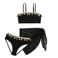 thumbnail image 1 of WOYY Girls 3-Piece Bikini Swimsuit with Cover-Up Skirt Bathing Suit Swimwear, Sizes 7-12, 1 of 2