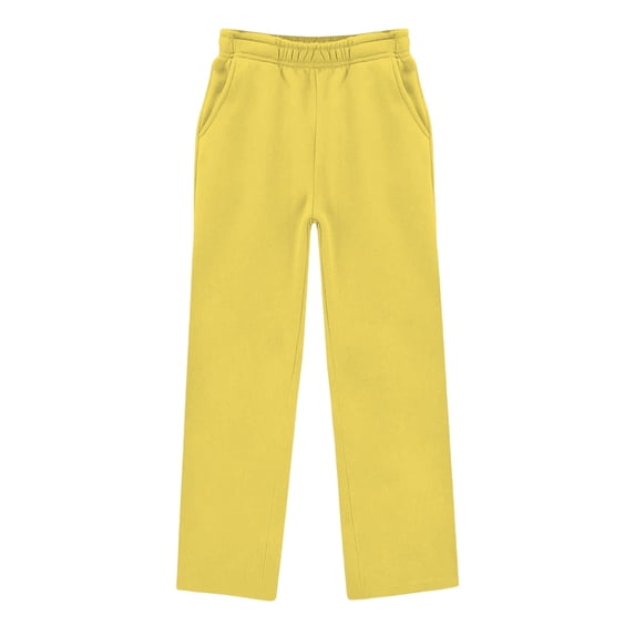 WOYY Girls Athletic Sweatpants Active Pants Elastic Waist Straight Sweat Pants, Sizes 5-14