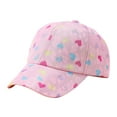 thumbnail image 1 of WOYY Girls Baseball Cap Hearts Print Outdoor Snapback Hat Cotton Breathable Sun Hat, 1 of 3