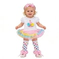 thumbnail image 1 of WOYY Girls Birthday Party Dress Outfits Baby Cute Romper Tutu Dress Headband Sock Sleeves Shoes 4Pcs Set, Sizes 0-24 Months, 1 of 5