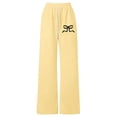 thumbnail image 1 of WOYY Girls Bow Drawstring Straight Leg Sweatpants Active Casual Pants, Sizes 4-5T, 1 of 3