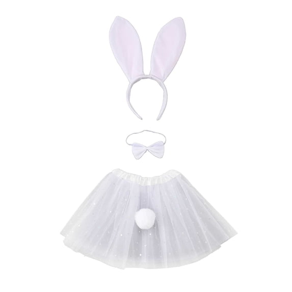 WOYY Girls Bunny Party Dance Performance Tutu Skirt Accessories Outfits for Kids