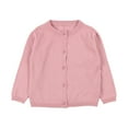 thumbnail image 1 of WOYY Girls Cardigan Sweater Casual Crewneck Jacket Top Cotton Button Knitwear, 1 of 2