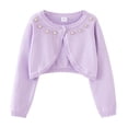 thumbnail image 1 of WOYY Girls Cardigan Sweater Long Sleeve Open Front Shirt with Rhinestone, Sizes 9-10, 1 of 7