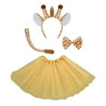 thumbnail image 1 of WOYY Girls Cartoon Holiday Party Tutu Skirt Headband 4Pcs Outfits, 1 of 3