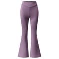 thumbnail image 1 of WOYY Girls Casual Pants Solid Color Slim Fit Stretch Bootcut Trousers, Sizes 5-6, 1 of 4