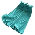 thumbnail image 1 of WOYY Girls Chiffon Pleated Wide Leg Pants Lightweight Ruffle High Rise Flowy Pants, 1 of 8