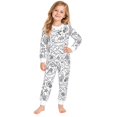 thumbnail image 1 of WOYY Girls DIY Colorable Pajamas Ocean Graphic Long Sleeve Top Pants Sleep Set, Sizes 2-10, 1 of 6